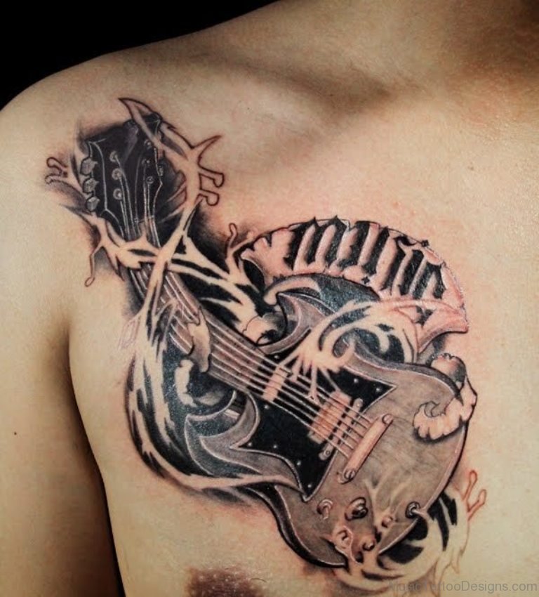 51 Amazing Music Tattoos On Chest
