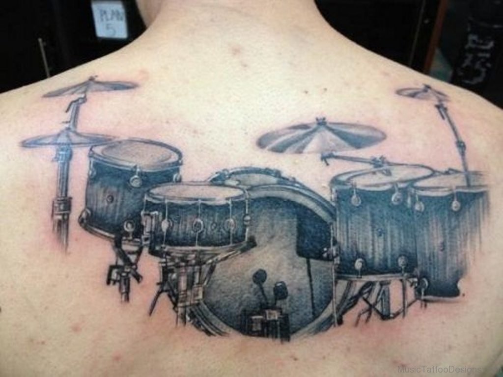 50 Nice Music Drum Tattoos