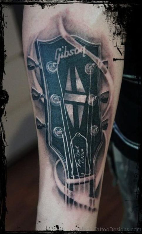 Nice Looking Guitar Tattoo