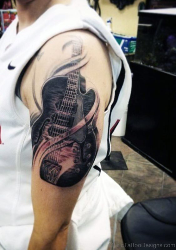 Shouler Guitar Tattoo