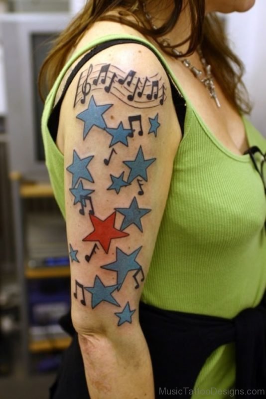 Arm Music Stars Tattoo for Women