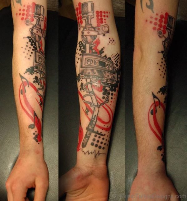 Artistic Music Arm Tattoo