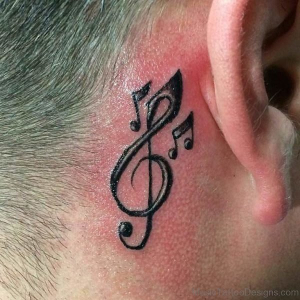 Attractive Music Note Tattoo