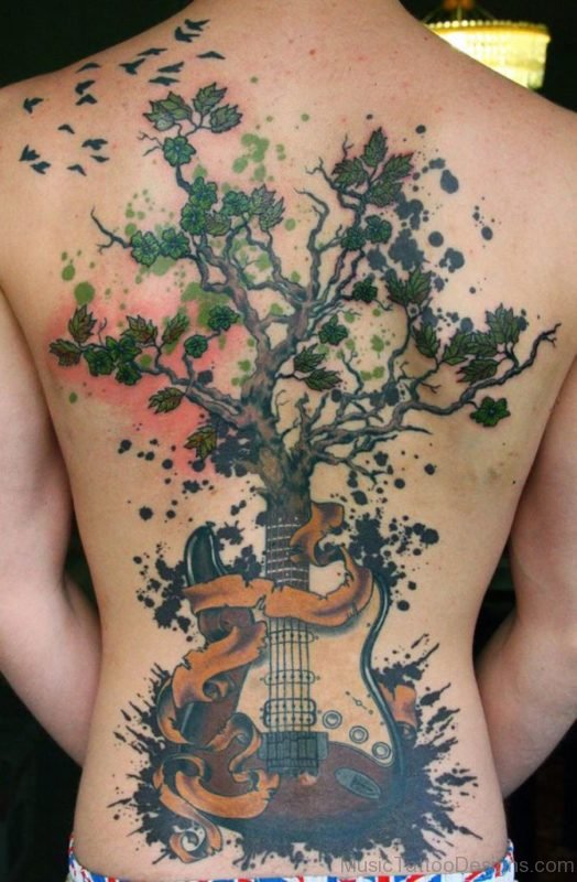 Awesome Guitar Tattoo 
