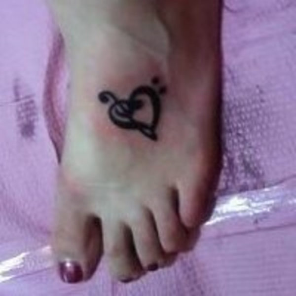 Awesome Music Heart Tattoo