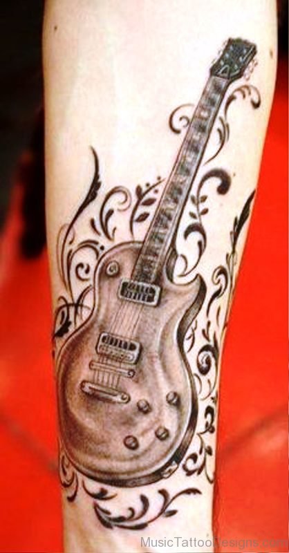 Beautiful Guitar Tattoo 