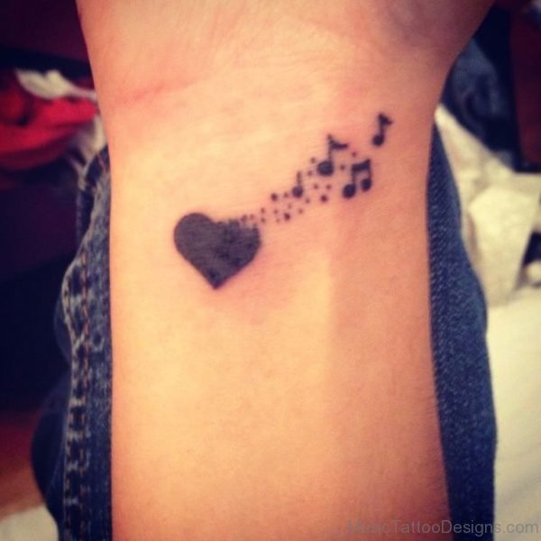 Black Ink Music Tattoo 