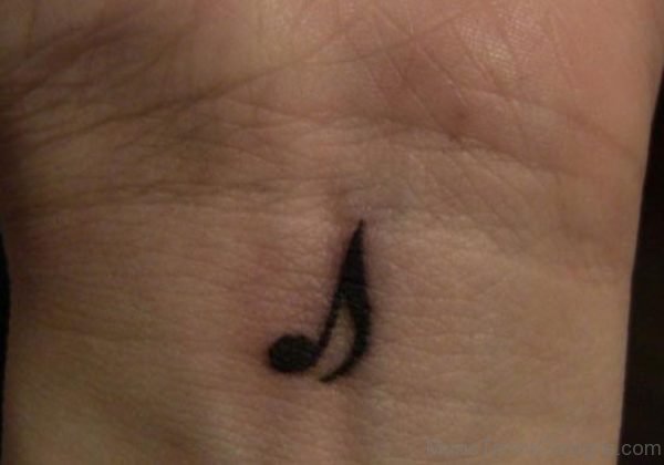 Black Music Note Tattoo 