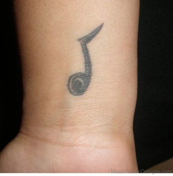 Black Small Music Tattoo 