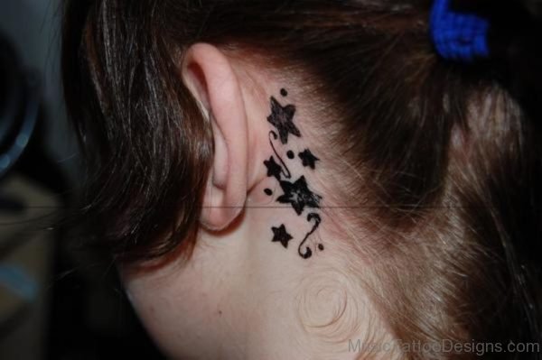 Black Star And Music Tattoo