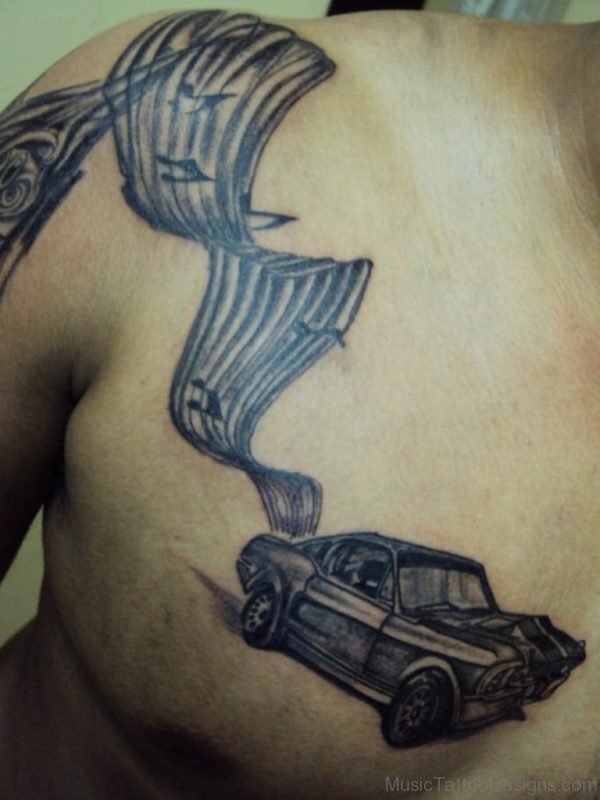 Car And Music Tattoo