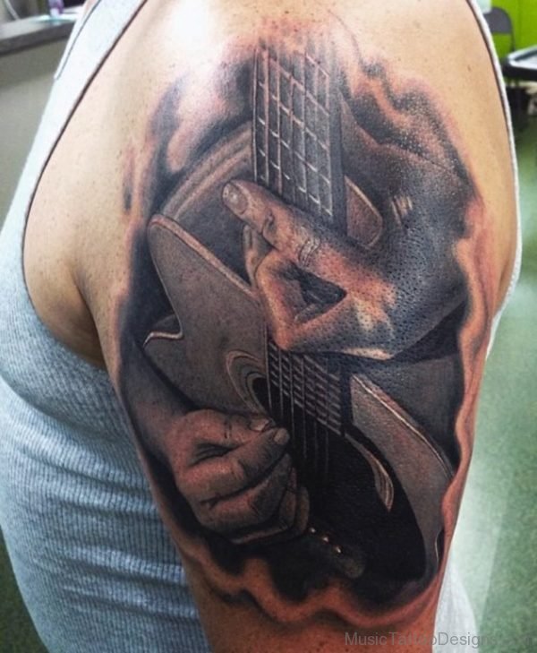 Cool Guitar Tattoo
