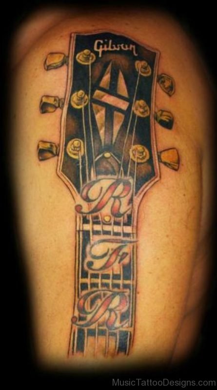 Fancy Guitar Tattoo