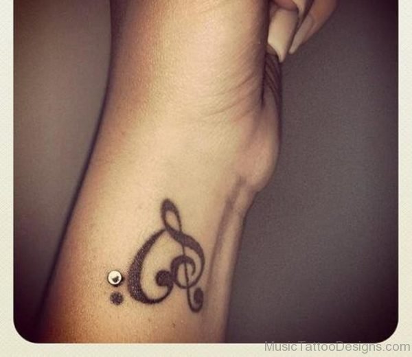 Fantastic Musical Heart Tattoo 