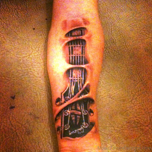 Guitar Tattoo Photo 