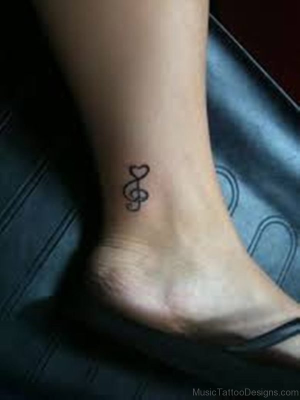 Good Music Tattoo On Ankle