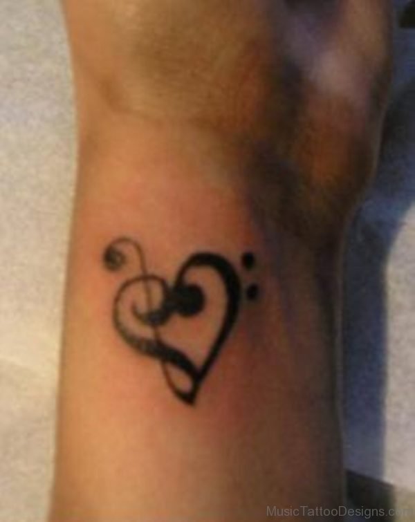 Great Music Heart Tattoo