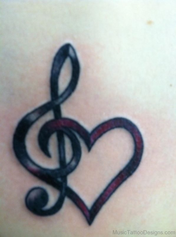 Music Heart Tattoo Design Image