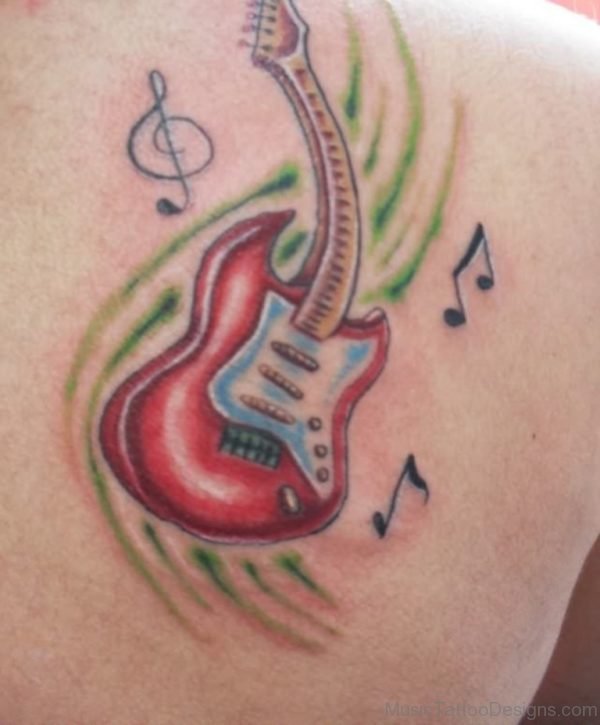 Music Note Guitar Tattoo