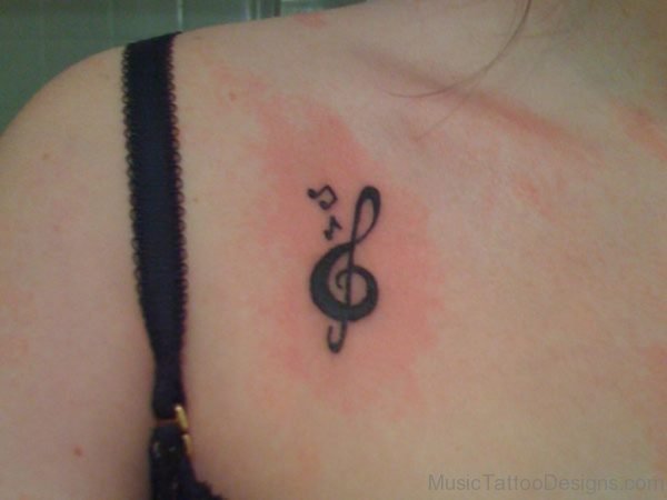 Music Note Tattoo On Chest