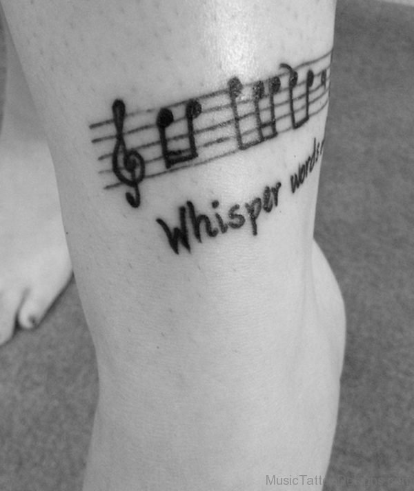 Music Notes Tattoos On Ankle