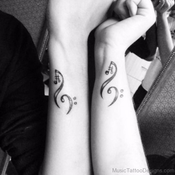 Music Symbol Tattoo On Wrist 