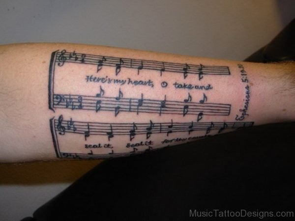 Music Tattoo On Wrist 