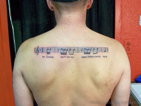 Music Tattoo Design For Back