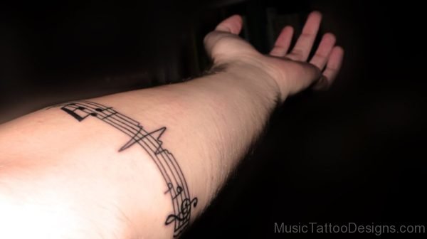 Music Tattoo Design On Arm