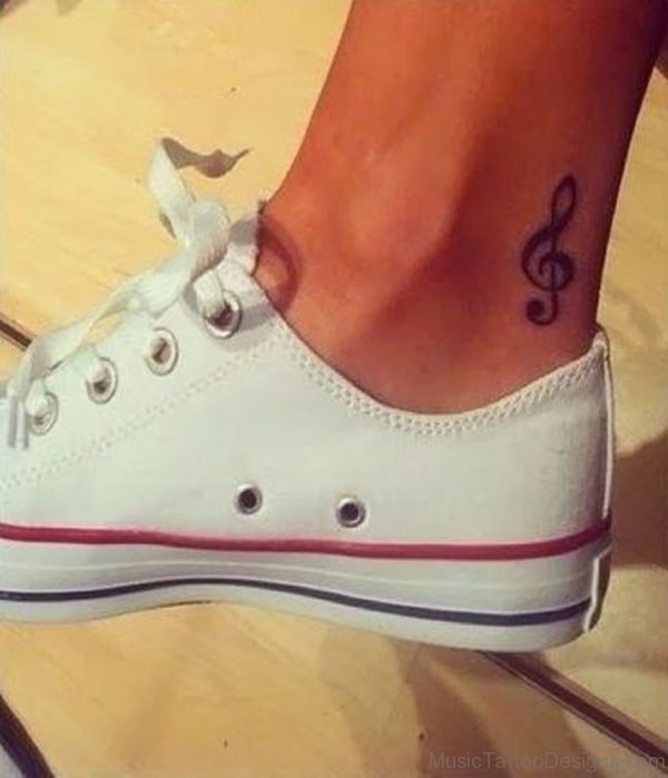 Music Tattoo On Ankle