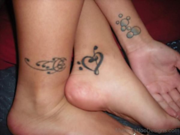 Music Tattoo On ankle Image