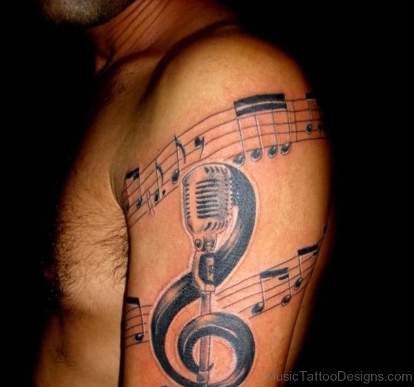 Music Tattoos On Half Sleeve For Men