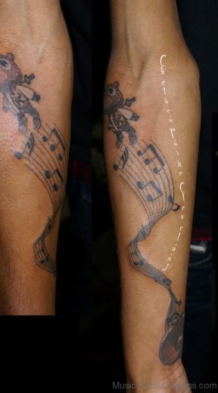Music Tattoos On Left Arm