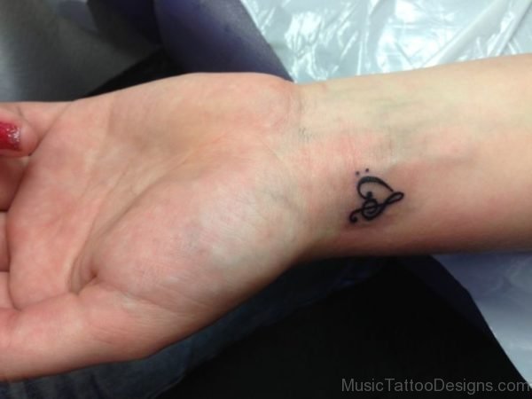 Music heart tattoo Design