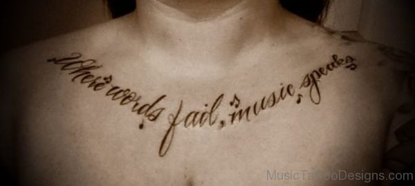 Music wording Tattoo