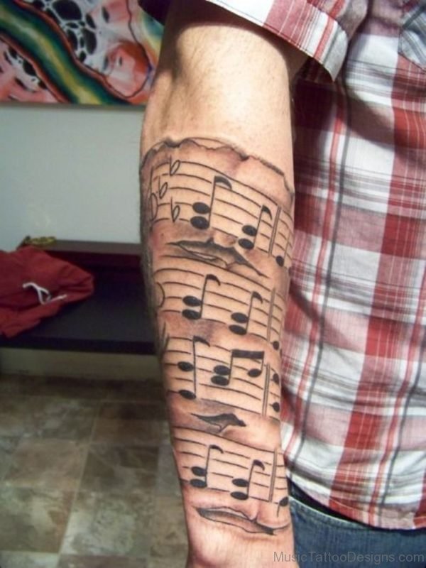 Perfect Music Notes Tattoo