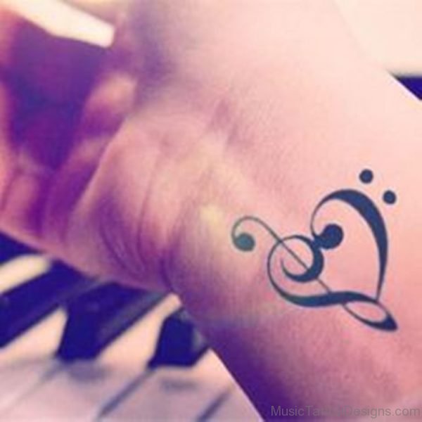 Perfect Music Tattoo On Wrist