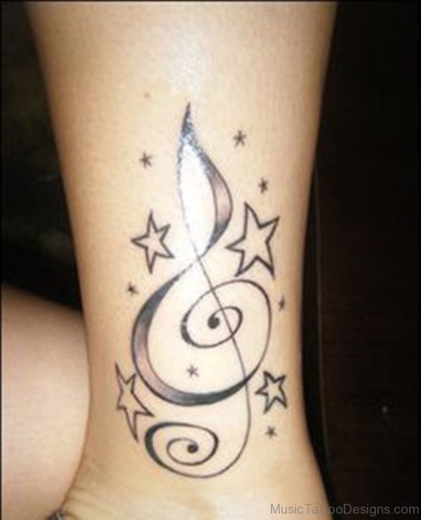 Perfect Star Vine Tattoo On Ankle