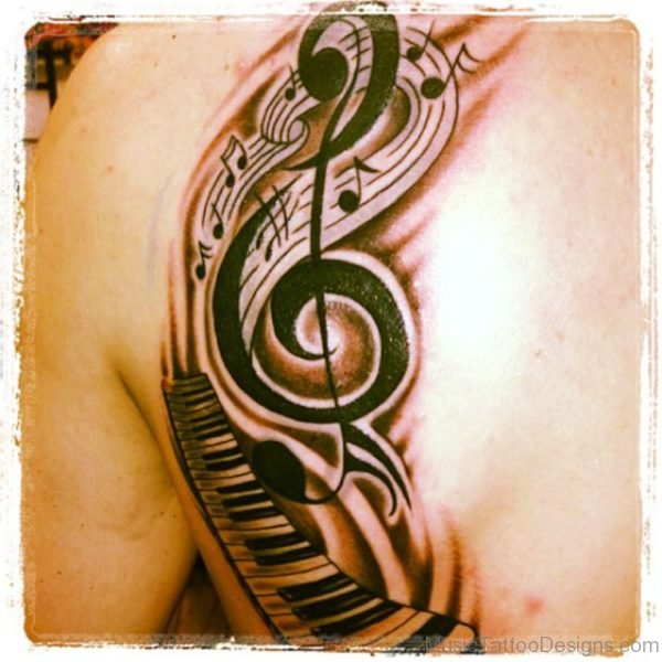 Piano And Music Tattoo