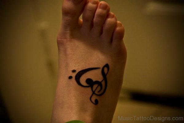 Pretty Music Heart Tattoo 