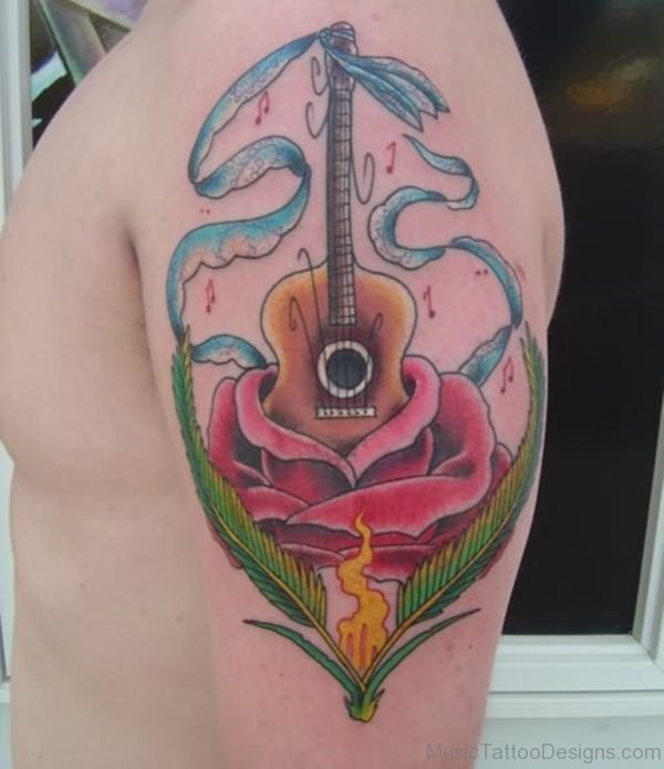Rose And Guitar Tattoo