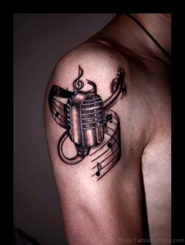 Shoulder Music Tattoo