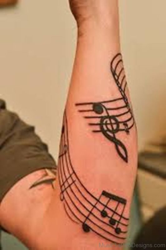Simple Music Note Tattoo