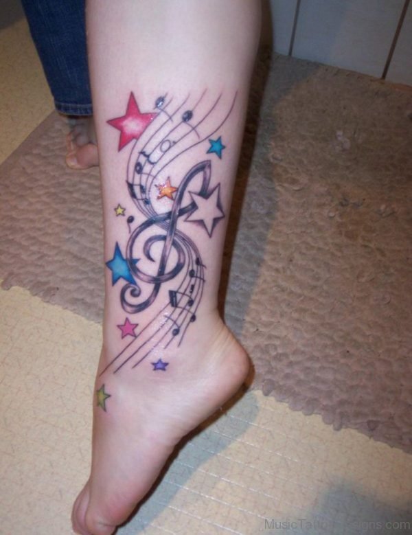 Star And Music Tattoo 