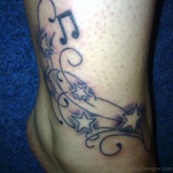 Star Vine And Music Tattoo