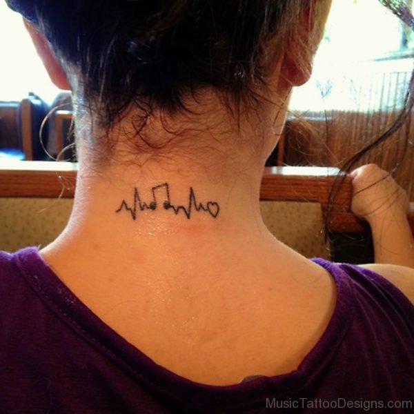 Ultimate Music Note Tattoo On Nape