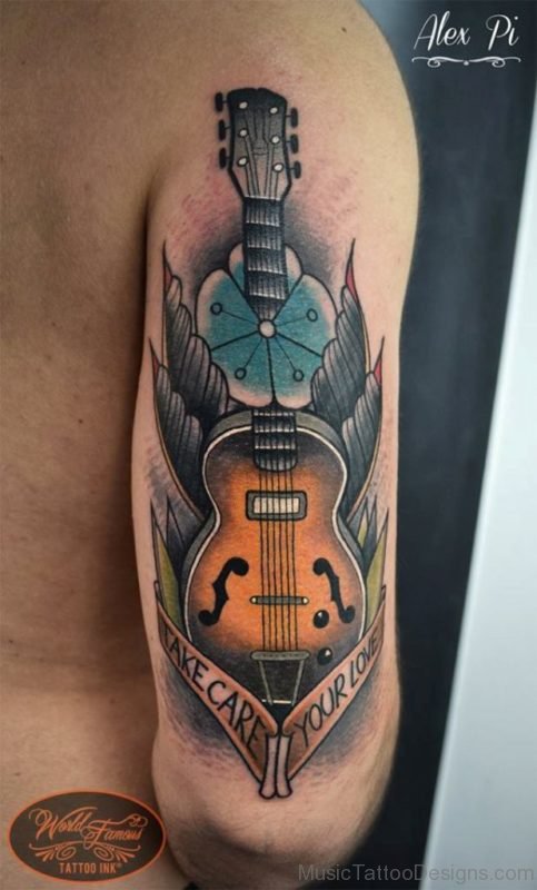 Appealing Guitar Tattoo 