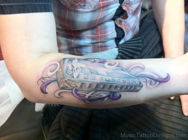 Awesome Harmonica Tattoo