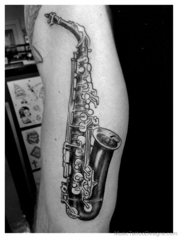Awesome Saxophone Tattoo