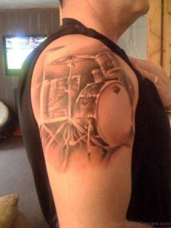 Band Drum Tattoo Design